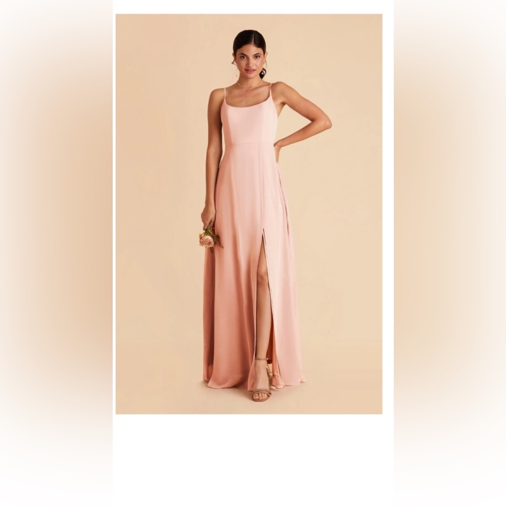 Amy Chiffon bridesmaid Dress in Blush Pink
